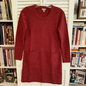 J. Jill Long Sleeve Sweater Dress/Tunic Berry Color Size XS Petite